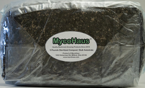 MycoHaus 5-pound sterilized compost mushroom substrate