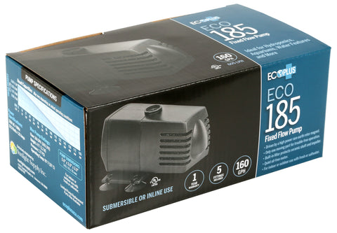 EcoPlus Eco 185 fixed flow pump, 158 GPH