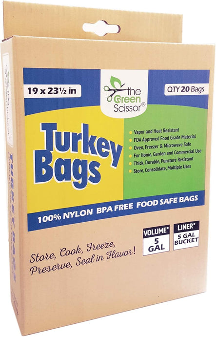 Green Scissor 19” x 23.5” Turkey Bags - 20/Pack
