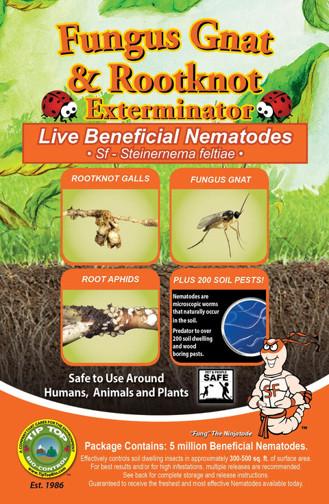 Tip Top beneficial nematodes packet, 5 million count, front