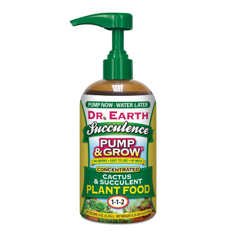 Dr. Earth Pump and Grow cactus and succulent food bottle