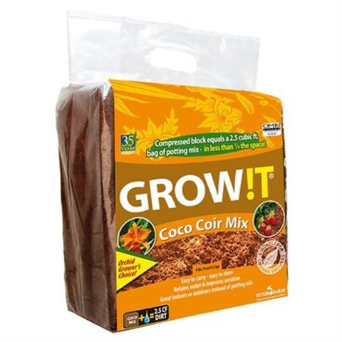 Hydrofarm organic coco planting mix bag, 2.5 cubic feet