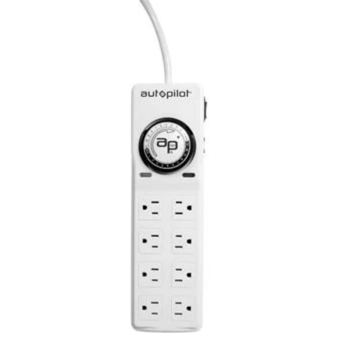 Autopilot 8 Outlet Surge Protector & 24Hr Timer