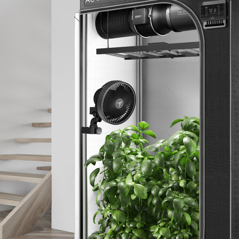 Load image into Gallery viewer, AC Infinity CLOUDRAY S9, Grow Tent Clip Fan 9” with Long-Life EC Motor, 10- level Dynamic Wind Modes &amp; Fan Speeds, 10-Level Auto Oscillation
