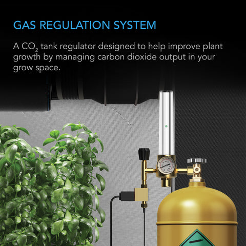 AC Infinity CO2 regulator, pressure gauge detail