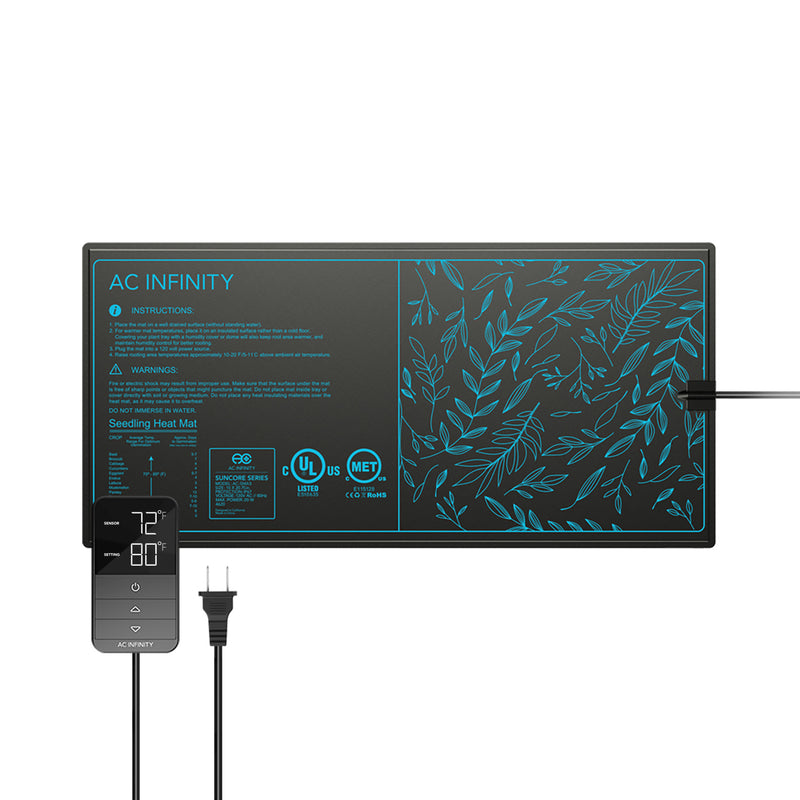 Load image into Gallery viewer, AC Infinity SUNCORE H3,Seedling Heat Mat with Heat Controller, IP-67 Waterproof, 10” x 20.75”
