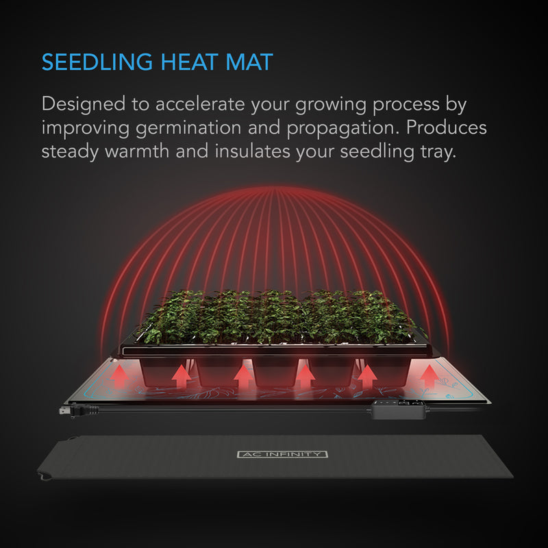 Load image into Gallery viewer, AC Infinity SUNCORE H3,Seedling Heat Mat with Heat Controller, IP-67 Waterproof, 10” x 20.75”
