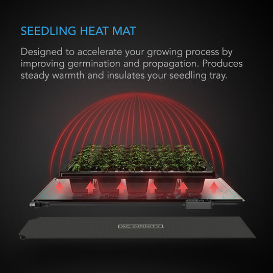 AC Infinity SUNCORE H3,Seedling Heat Mat with Heat Controller, IP-67 Waterproof, 10” x 20.75”
