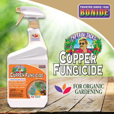 Bonide Captain Jack's Copper Fungicide RTU, 1 quart bottle, front