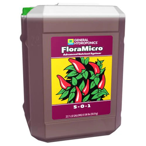 General Hydroponics FloraMicro jug, 6 gallon