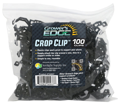 Grower's Edge plastic crop clip for plant training and support