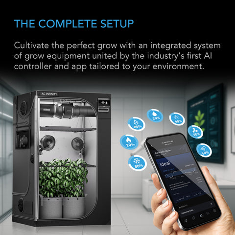 AC Infinity grow tent system PRO 5x5, components