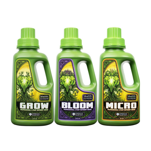 Emerald Harvest Professional 3-Part Series bottles