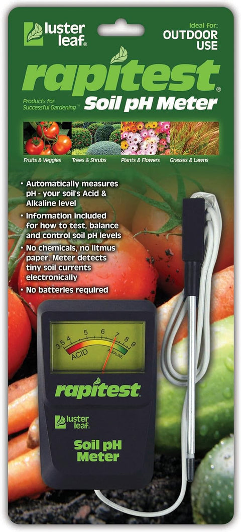 Luster Leaf Rapitest Soil pH Meter - No Batteries Required