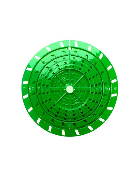 FloraFlex Round Matrix green irrigation discs in graduated sizes