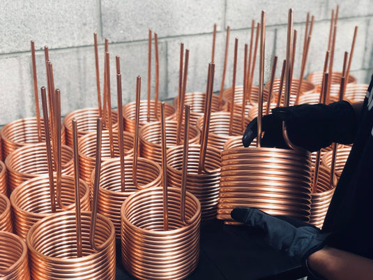 Compact Immersion Wort Chiller, Copper