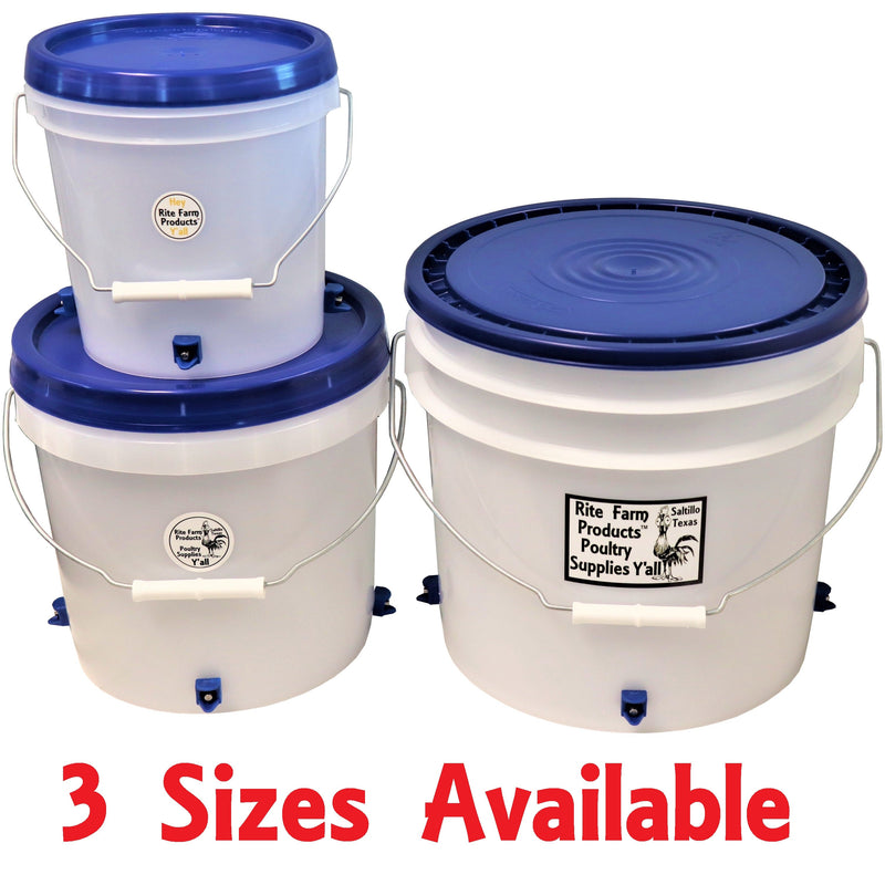 Load image into Gallery viewer, 2 gallon chicken waterer with 4 poultry nipple drinker stations
