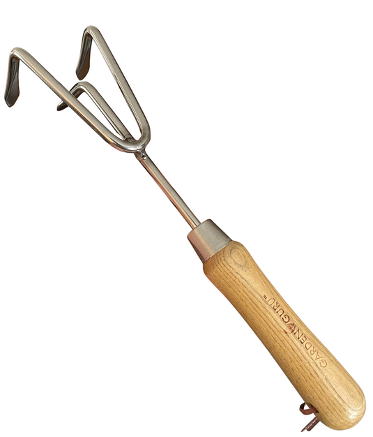 Stainless Steel Garden Cultivator (classic wood handle)