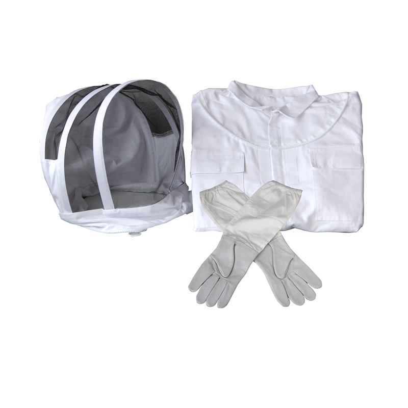 Load image into Gallery viewer, Beekeeping Protective Gear Set – Jacket, Veil &amp; Optional Sheepskin Gloves Jacket &amp; Veil

