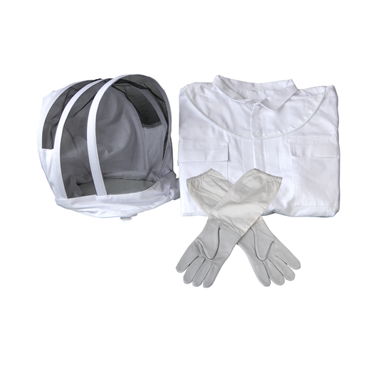 Beekeeping Protective Gear Set – Jacket, Veil & Optional Sheepskin Gloves Jacket & Veil