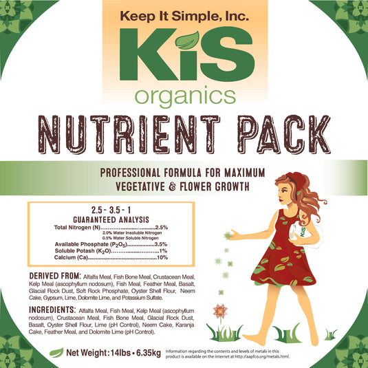 KiS Organics Nutrient Pack — KiS Organics organic soil amendment.