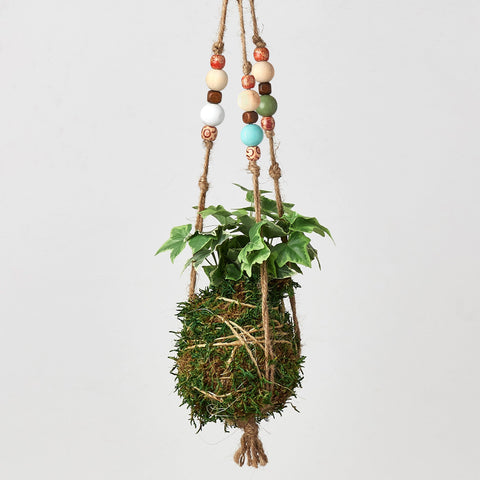 Bead Kokedama Moss Ball Hanging Plant, additional product view 2