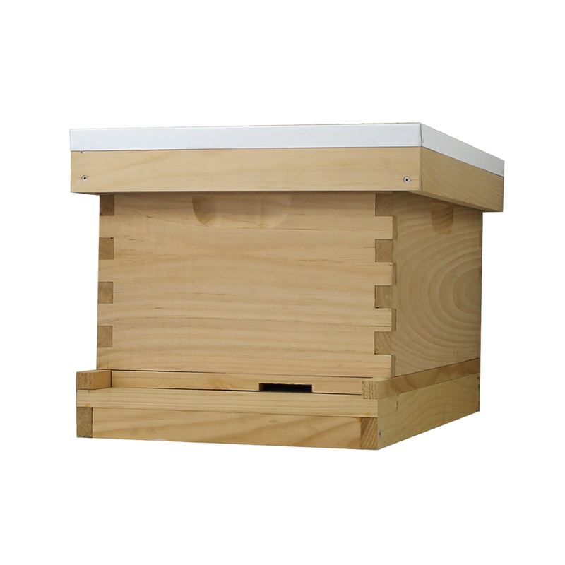 Load image into Gallery viewer, 8 Frame Complete Beehive Kit – Unassembled (1 Deep Box) Amish-Made with Frames &amp; Wax-Coated Foundations

