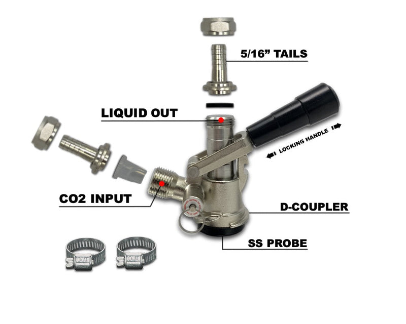 Load image into Gallery viewer, Keg Coupler, Sankey D-Type, SS Probe
