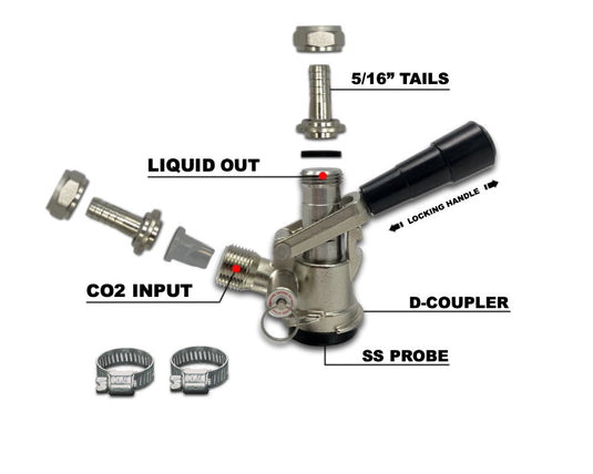 Keg Coupler, Sankey D-Type, SS Probe