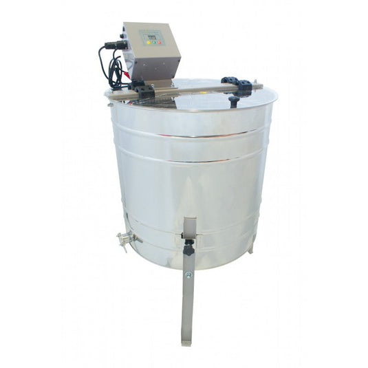 Lyson MINIMA 3-frame electric tangential honey extractor, compact stainless steel design.