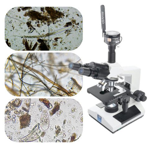 Worm casting microbiology testing kit packaging