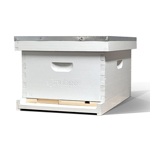 NuBee 10-frame beehive kit, fully assembled and painted, front