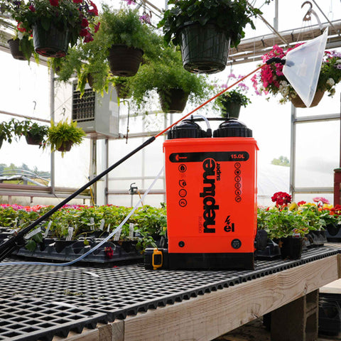 Kwazar Neptune Commercial 15L Backpack Sprayer | Manual & Electric Options, shown in use