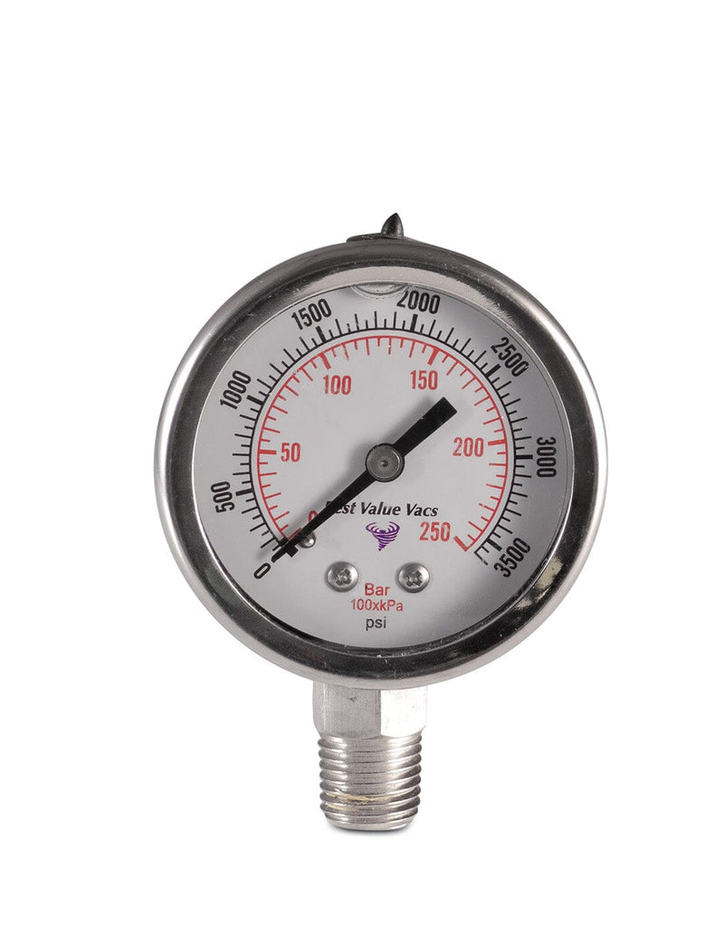 Load image into Gallery viewer, Oil Filled Vacuum/Pressure Gauge - Bottom Mount - 1/4" MNPT
