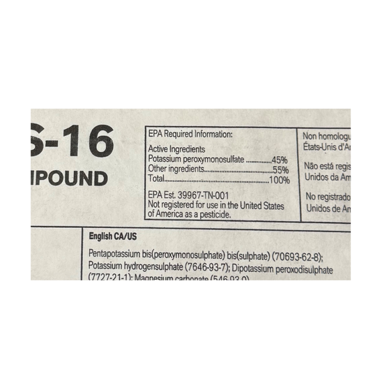 Oxone PS-16 Monopersulfate (Non-Chlorine Shock)
