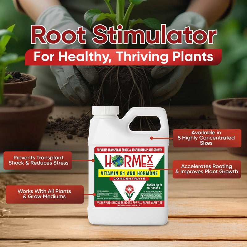 Load image into Gallery viewer, Hormex Rooting Hormone Concentrate with B1 – Root Growth Stimulator for Stronger, Thriving Plants - Prevents Transplant Shock - Hydroponics, Houseplants, Gardens, Trees, Fruits and Vegetables
