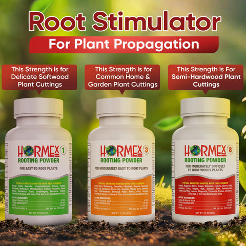 Hormex Rooting Powder pack, label detail