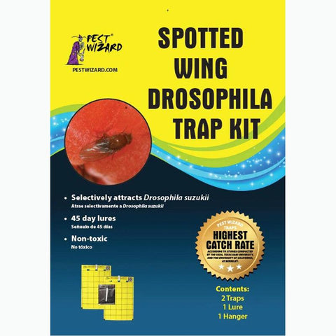 Pest Wizard Spotted Wing Drosophila trap kit packaging