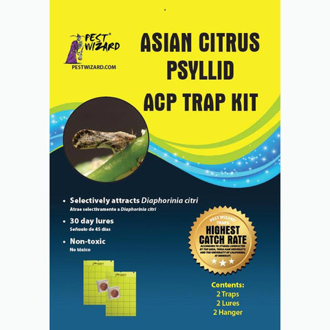 Pest Wizard Asian Citrus Psyllid trap kit packaging