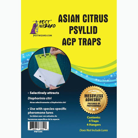 Pest Wizard Asian Citrus Psyllid card trap 4-pack packaging
