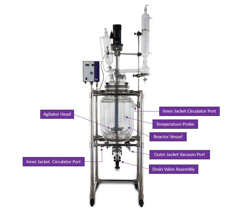 Load image into Gallery viewer, 50L Double Jacketed Glass Reactor

