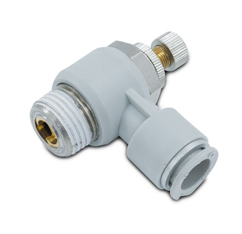 Throttle valves for pneumatic presses
