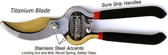 Titanium Bypass Garden Pruner Clippers