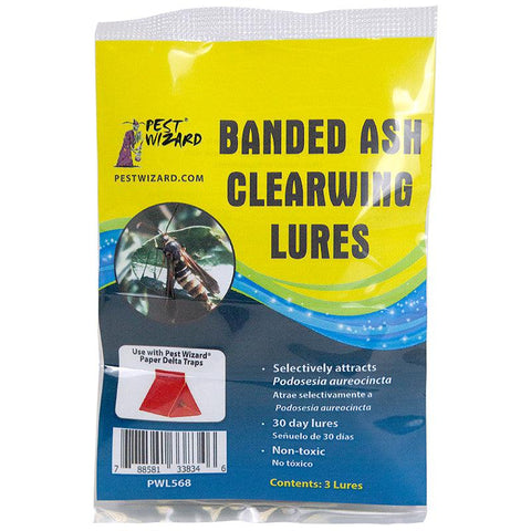 Pest Wizard Banded Ash Clearwing Borer pheromone lure 3-pack packaging