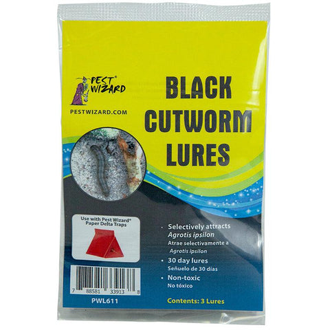 Pest Wizard Black Cutworm pheromone lure 3-pack packaging