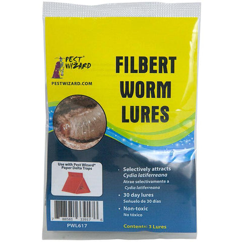 Pest Wizard Filbert Worm pheromone lure 3-pack packaging