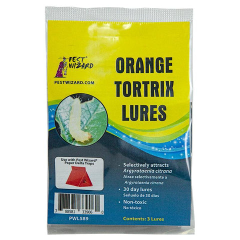 Pest Wizard Orange Tortrix pheromone lure 3-pack packaging