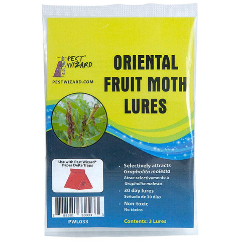 Pest Wizard Oriental Fruit Moth pheromone lure 3-pack packaging