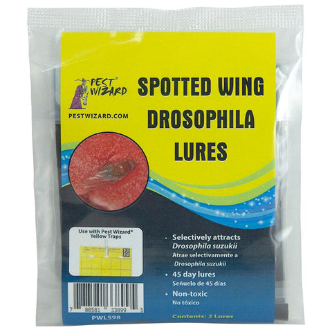 Pest Wizard Spotted Wing Drosophila pheromone lure 2-pack packaging