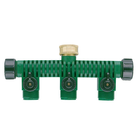 Product image of Orbit Irrigation Plastic 5-Way Manifold w/3 Shut-Offs 62009